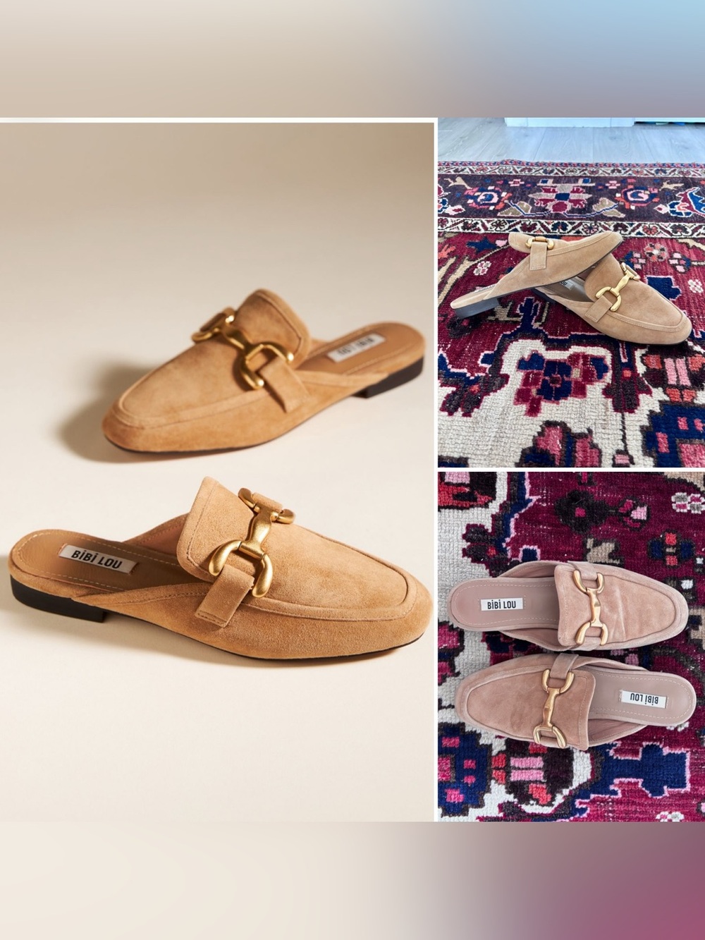 Bono Lou Zagreb Suede Slip-On Loafers with Gold Buckle
